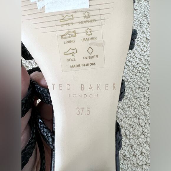 Ted Baker NWOB emmalii emaila braided strap block heeled sandals new leather 7 - Picture 5 of 7